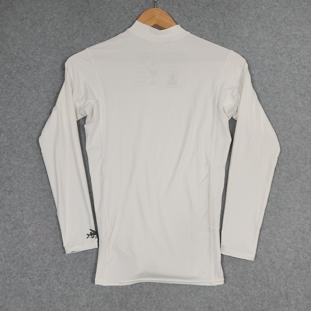 Patagonia Rashguard XS White Ro Top Logo 40+ UPF Sun Protection Athletic - Picture 2 of 16